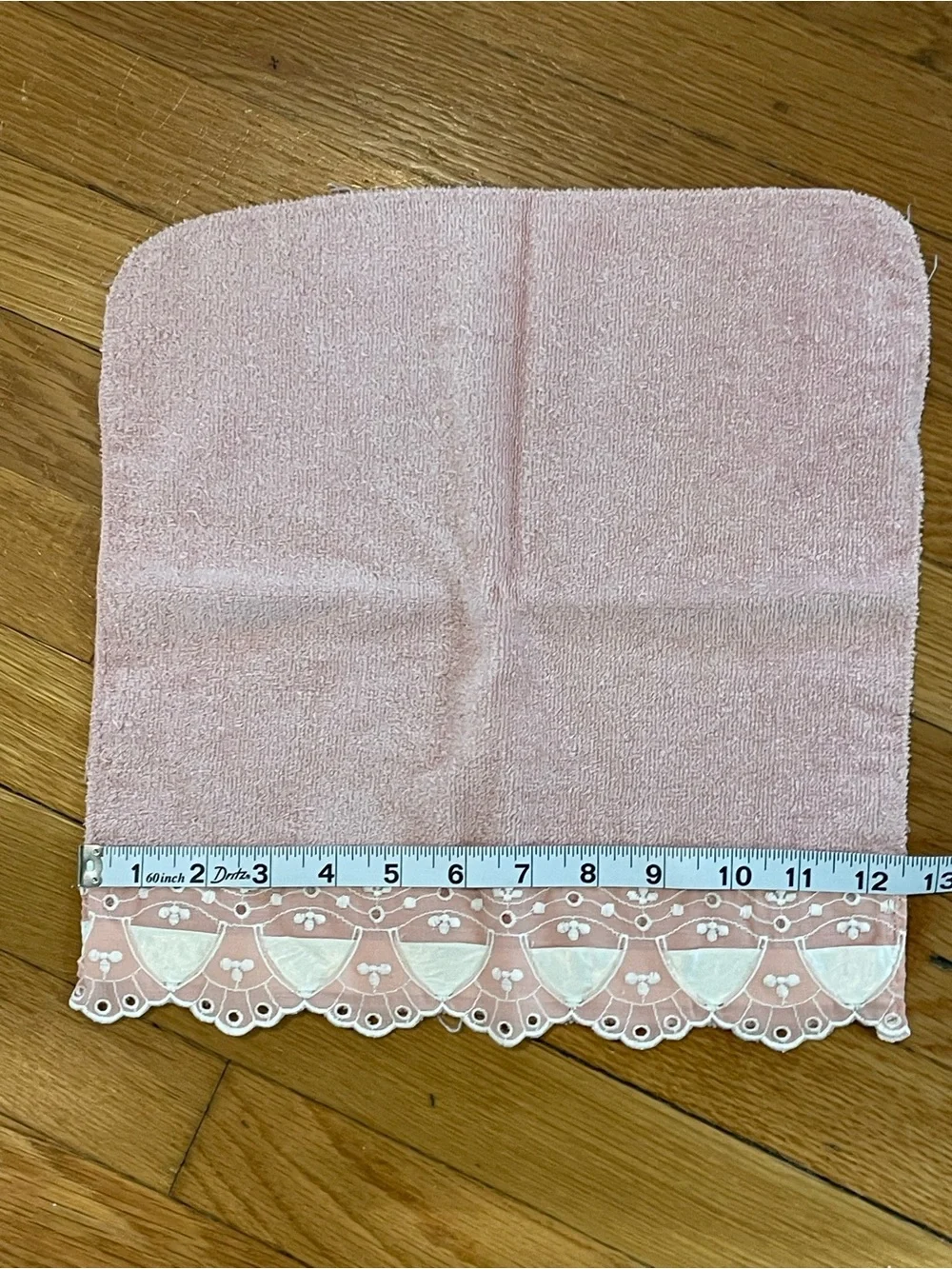 Vintage Laura Ashley Avanti Pink Eyelet Lace Bath Towel Set Cottagecore